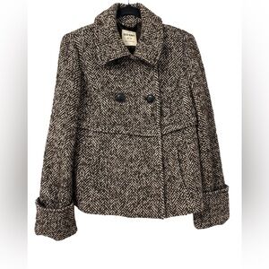 Old Navy Women's Herringbone Wool Blend Pea Coat